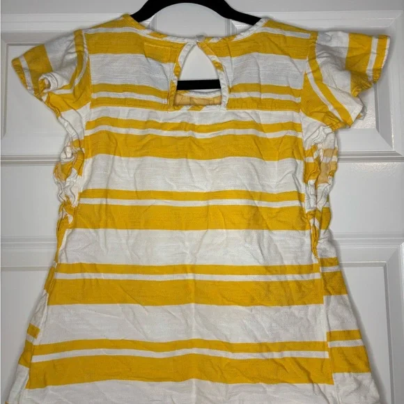 Old Navy Yellow and White Striped Top - Picture 2 of 3